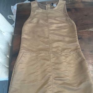 Tan faux suede mini dress